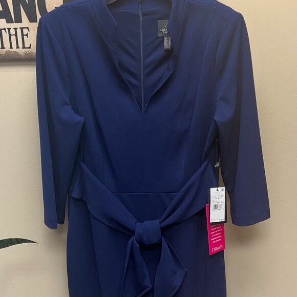 Adrianna Papell 3/4 Sleeve Navy Dress - Picture 2 of 3